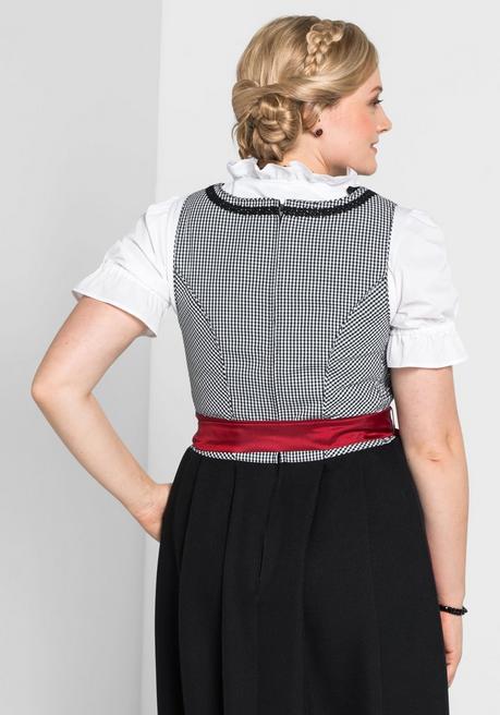 Sheego Dirndlbluse Im Materialmix - Weiß Sheego