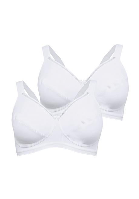 Sheego Doppelpack BHs Ohne Bügel - Weiß Sheego