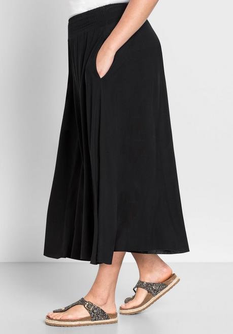 Sheego Hosenrock Mit Zwei Taschen - Schwarz Sheego