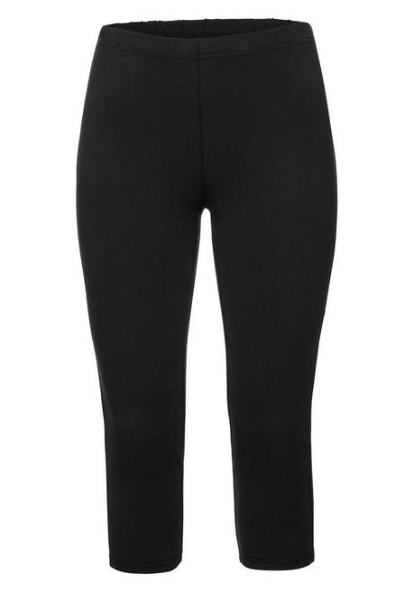 Sheego Leggings In Caprilänge - Schwarz Sheego