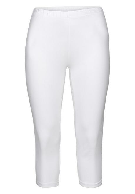 Sheego Leggings In Caprilänge - Weiß Sheego