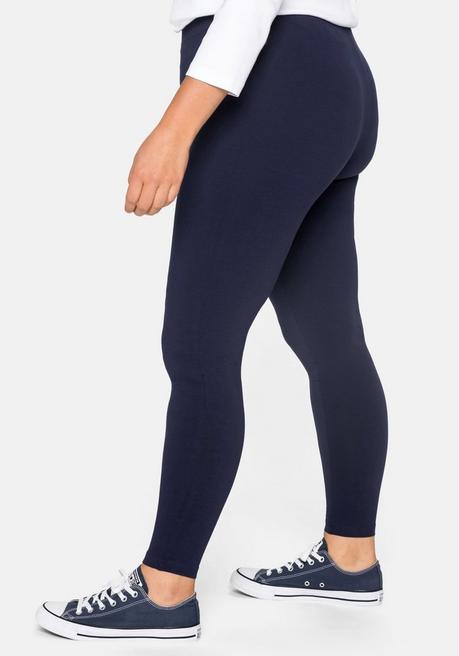 Sheego Leggings Mit Gummizugbund - Marine Sheego