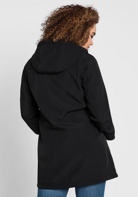 Sheego Long-Softshelljacke - Schwarz Sheego