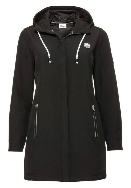 Sheego Long-Softshelljacke - Schwarz Sheego