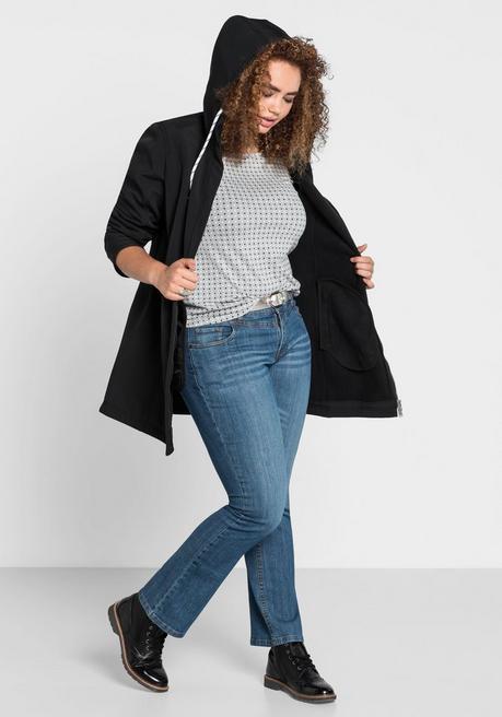 Sheego Long-Softshelljacke - Schwarz Sheego