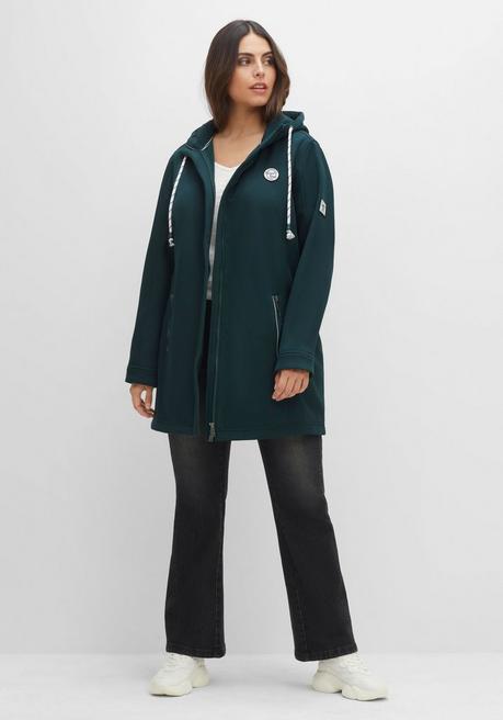 Sheego Long-Softshelljacke - Tiefgrün Sheego