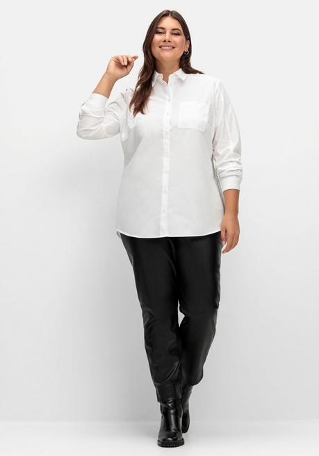 Sheego Longbluse Mit Glitzerdetails - Ecru Sheego