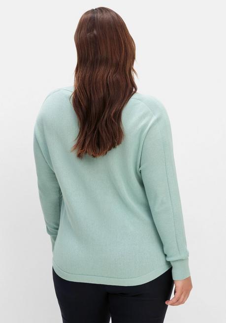 Sheego Pullover Mit U-Boot-Ausschnitt - Mint Sheego