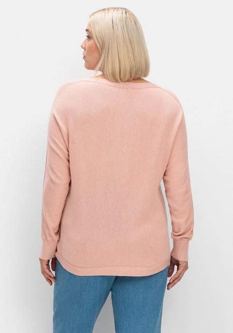 Sheego Pullover Mit U-Boot-Ausschnitt - Puder Sheego