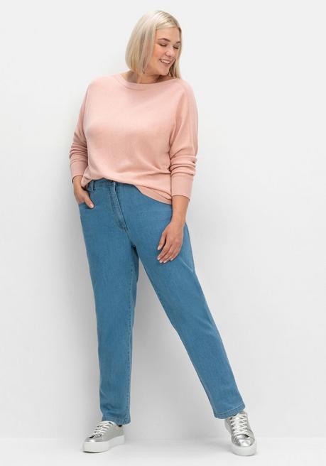 Sheego Pullover Mit U-Boot-Ausschnitt - Puder Sheego