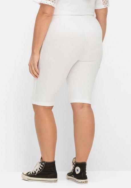 Sheego Radlerhose Mit Gummizugbund - Weiß Sheego