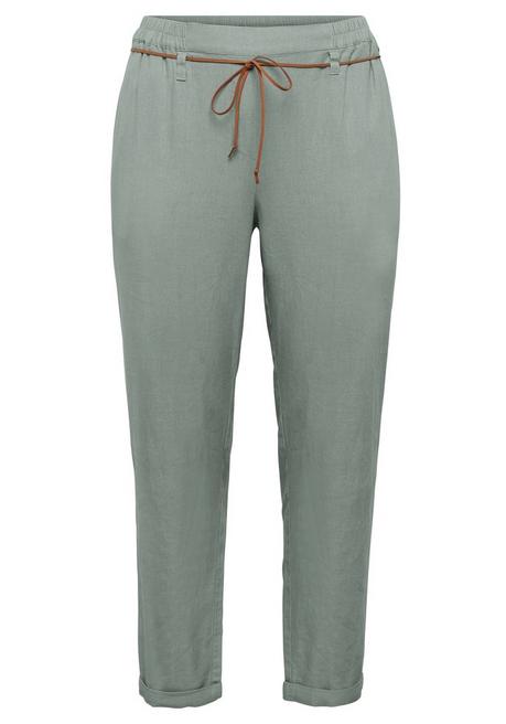 Sheego Schlupfhose Im Leinen-Mix. - Eukalyptus Sheego
