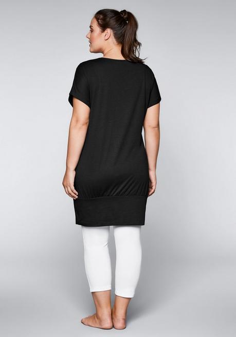 Sheego Shirtkleid Mit Taschen - Schwarz Sheego