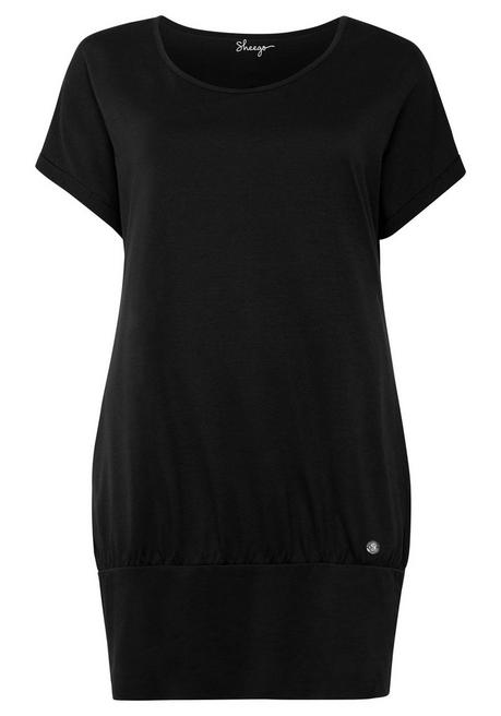 Sheego Shirtkleid Mit Taschen - Schwarz Sheego