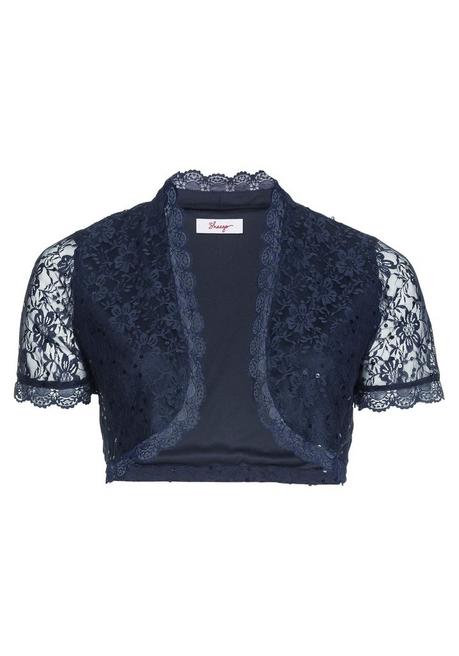Sheego Spitzenbolero Mit Pailletten - Blau Sheego