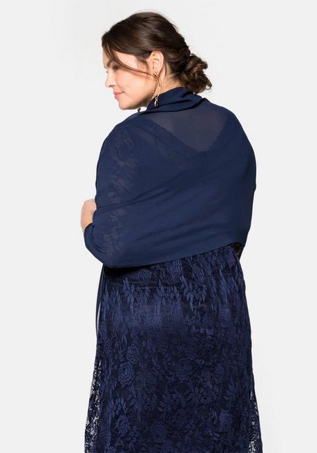 Sheego Stola Aus Fließendem Chiffon - Marine Sheego