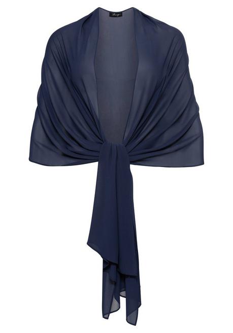Sheego Stola Aus Fließendem Chiffon - Marine Sheego