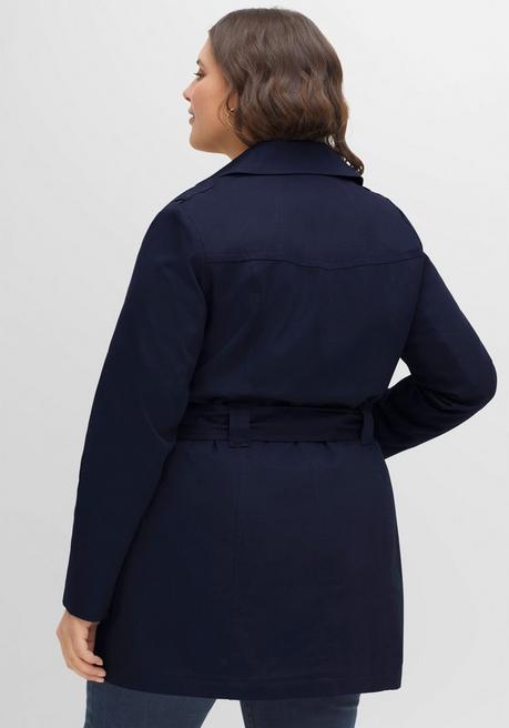 Sheego Trenchcoat In Kurzform - Marine Sheego