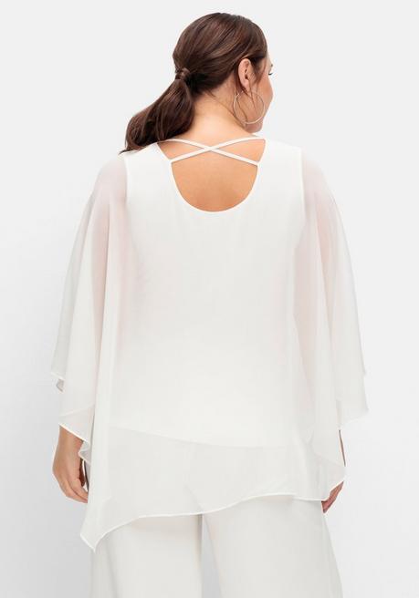 Sheego Tunika In 2-in-1-Optik - Offwhite Sheego