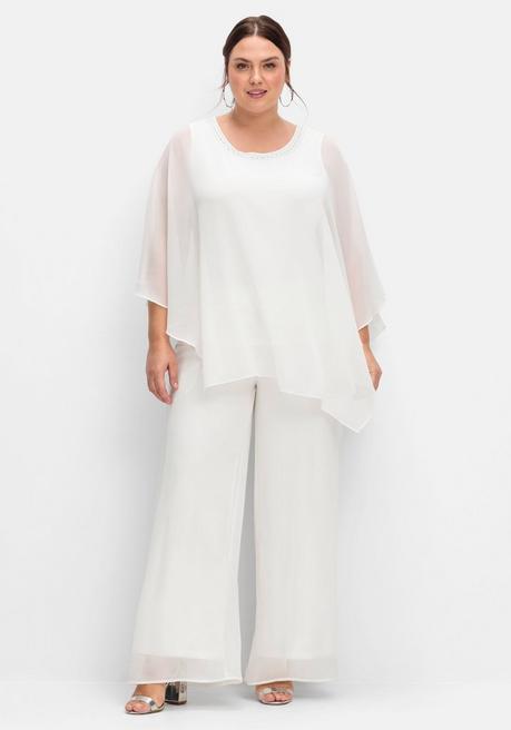 Sheego Tunika In 2-in-1-Optik - Offwhite Sheego