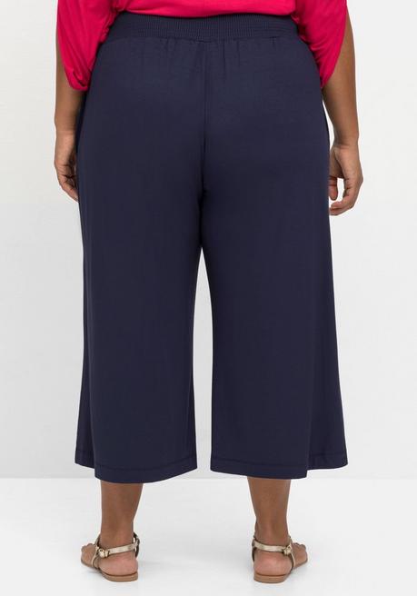 Sheego Weite Jerseyhose In 3/4-Länge - Marine Sheego