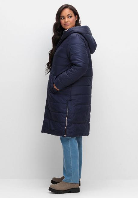 Sheego Wende-Steppmantel Mit Kapuze - Marine Sheego