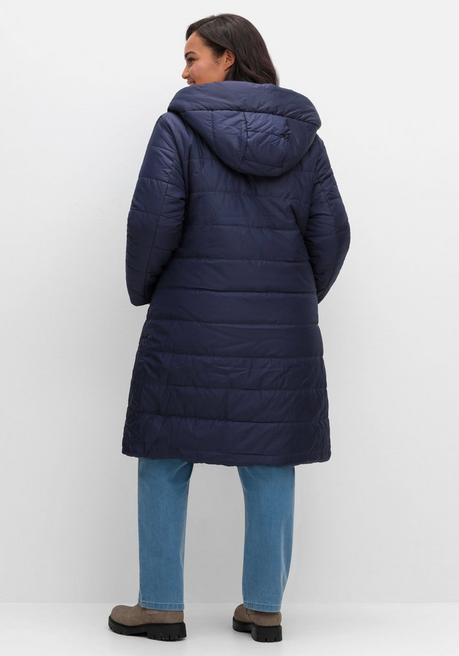 Sheego Wende-Steppmantel Mit Kapuze - Marine Sheego