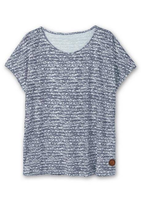 Sheego X Collection L. Shirt Mit Modischen Ringeln - Marine Gestreift Sheego