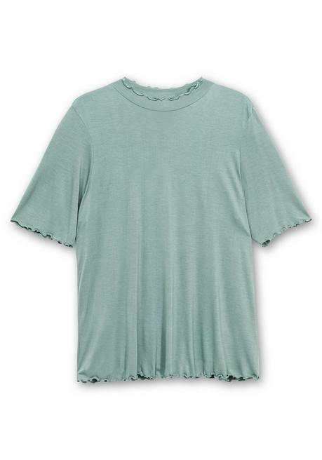 Sheego Shirt Mit Stehkragen Und Wellensaumkanten - Jade Sheego