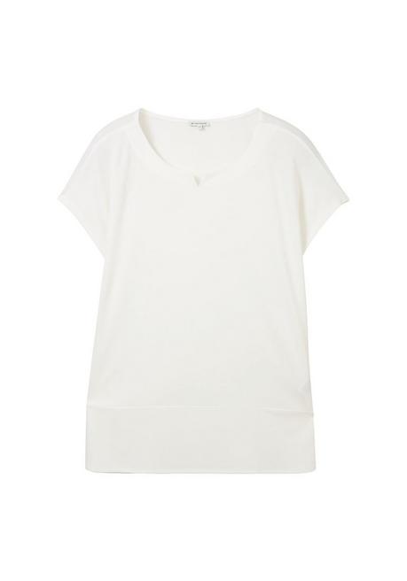 TOM TAILOR Plus Shirt mit überschnittenen Schultern - offwhite sheego