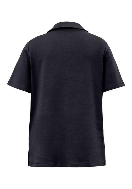 TRIANGLE Shirt Mit V-Ausschnitt Und Polokragen - Nachtblau Sheego