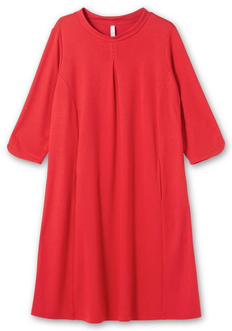 Sheego Shirtkleid In A-Linie, Mit Taschen - Mohnrot Sheego