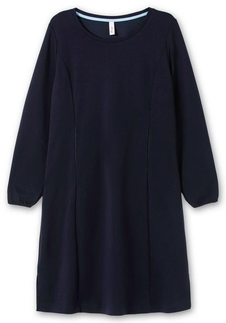 Sheego Shirtkleid In Schwerer Qualität, Mit Raffung Hinten - Tiefblau Sheego