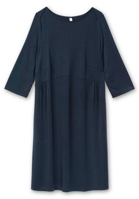 Sheego Shirtkleid Mit 3/4-Ärmeln Und Seitentaschen - Nachtblau Sheego