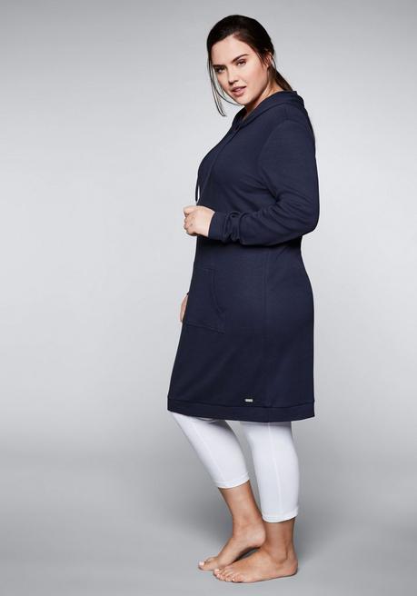 Sheego Shirtkleid Mit Kapuze Und Kängurutasche - Marine Sheego