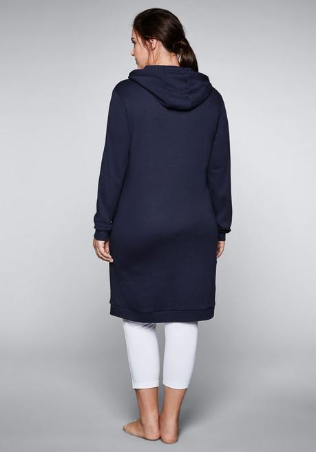 Sheego Shirtkleid Mit Kapuze Und Kängurutasche - Marine Sheego