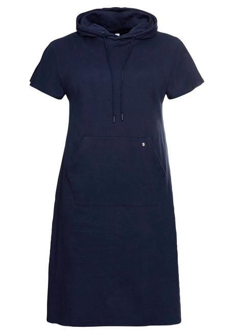 Sheego Shirtkleid Mit Kapuze Und Kängurutasche - Marine Sheego