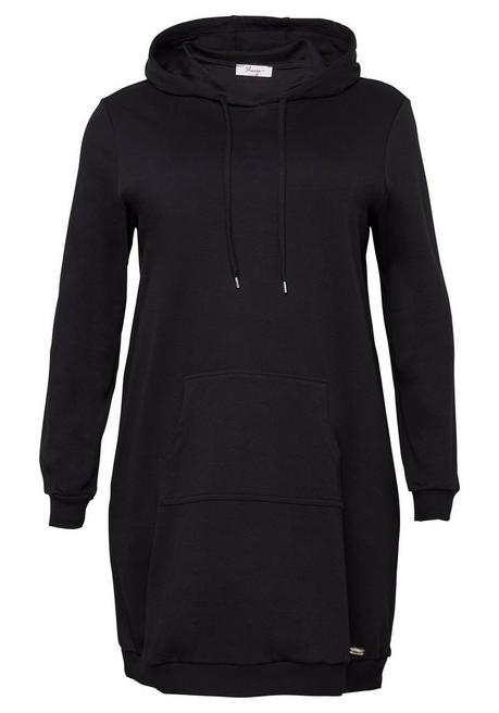 Sheego Shirtkleid Mit Kapuze Und Kängurutasche - Schwarz Sheego