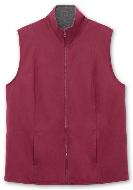 Sheego Shirtweste Zum Wenden, Mit Umlegekragen - Bordeaux Sheego