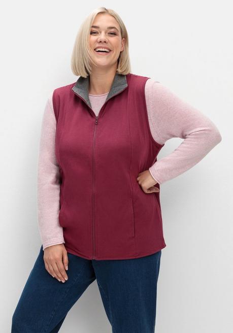 sheego Shirtweste zum Wenden, mit Umlegekragen - bordeaux sheego