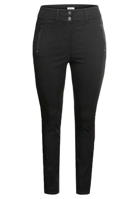 Sheego Skinny Hose Mit High-Waist-Bund, Superelastisch - Schwarz Sheego