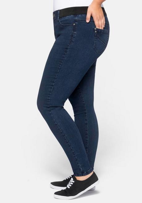 Sheego Skinny Jeans Mit »Ultimate Stretch«, Wächst Bis 3 Gr. Mit - Dark Blue Denim Sheego