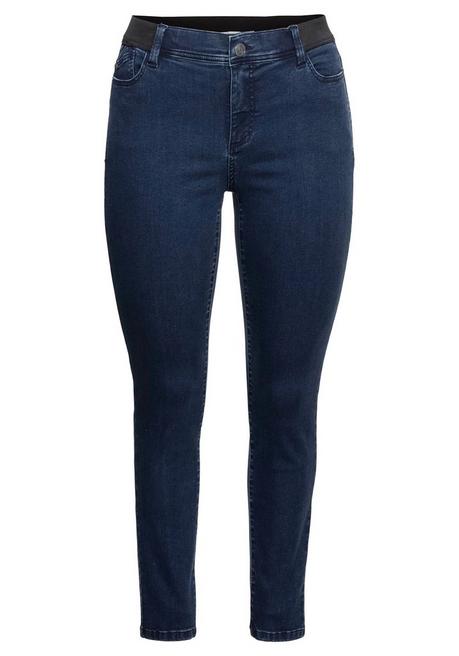 Sheego Skinny Jeans Mit »Ultimate Stretch«, Wächst Bis 3 Gr. Mit - Dark Blue Denim Sheego