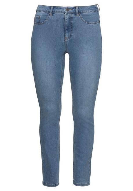 Sheego Skinny Power-Stretch-Jeans In 5-Pocket-Form - Blue Denim Sheego