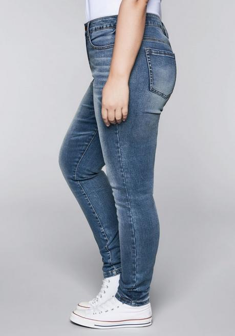 Sheego Skinny Stretch-Jeans Mit Bodyforming-Effekt - Blue Denim Sheego