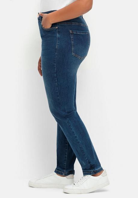 Sheego Skinny Stretch-Jeans Mit Bodyforming-Effekt - Dark Blue Denim Sheego