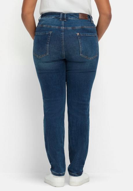 Sheego Skinny Stretch-Jeans Mit Bodyforming-Effekt - Dark Blue Denim Sheego