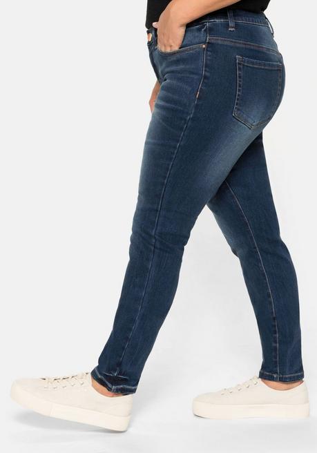 Sheego Skinny Stretch-Jeans Mit Bodyforming-Effekt - Dark Blue Denim Sheego
