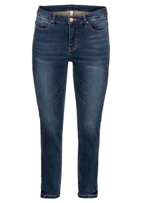 Sheego Skinny Stretch-Jeans Mit Bodyforming-Effekt - Dark Blue Denim Sheego