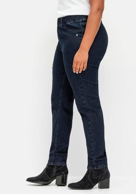 Sheego Skinny Thermojeans Mit Schlupfbund, Innen Angeraut - Dark Blue Denim Sheego